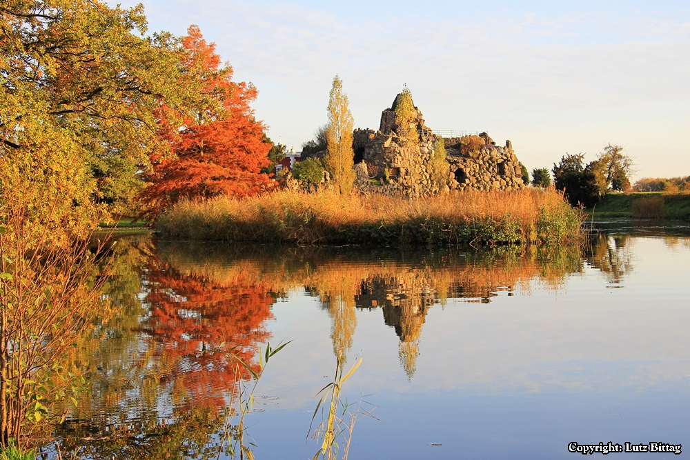 Insel "Stein" im Abendlicht