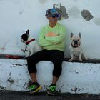 Insel Teneriffa (E) -Mann mit Hunden-