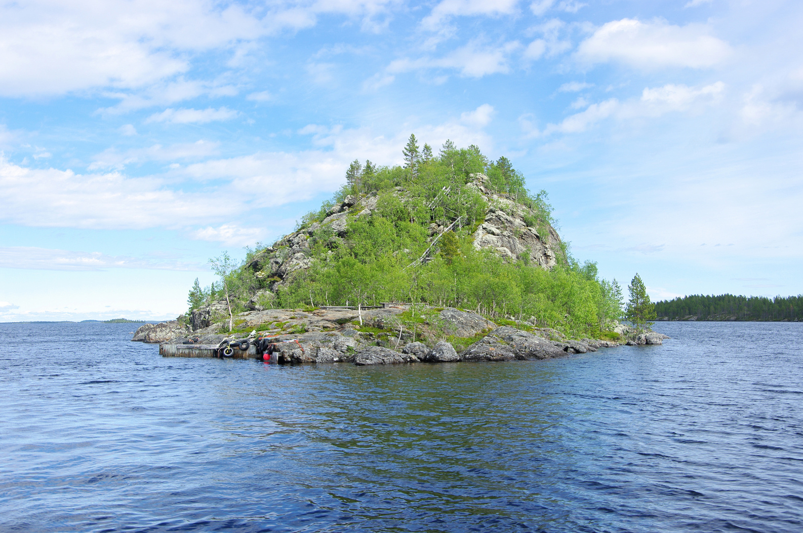 Insel Ukonsaari im Inarijärvi (Inari-See) in Finnisch-Lappland.