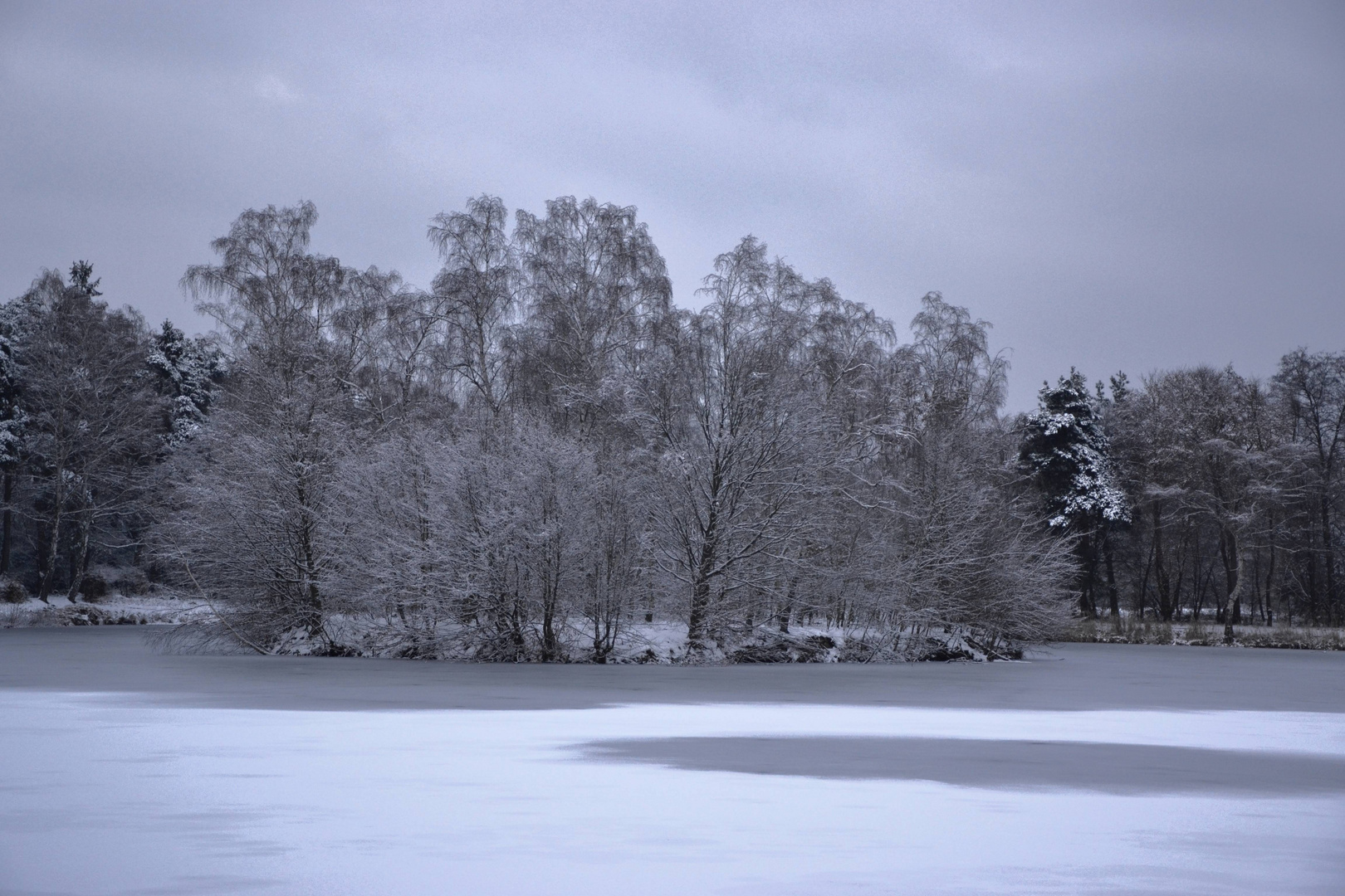 Insel verschneit