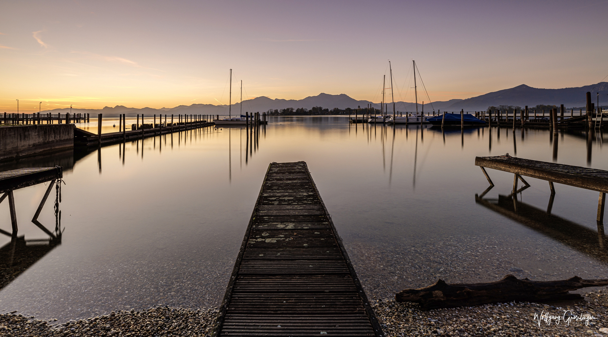 Inselblick in Gstadt am Chiemsee 