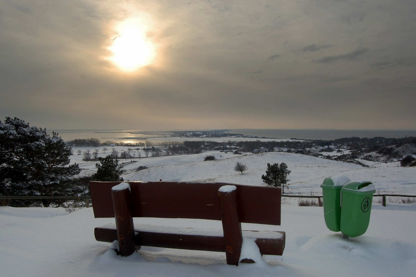 Inselblick mit Schneeaussicht