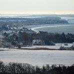 Inselblick von Insel Hiddensee im Winter