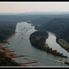 Inseln Grafenwerth und Nonnenwerth vom Drachenfels aus gesehen