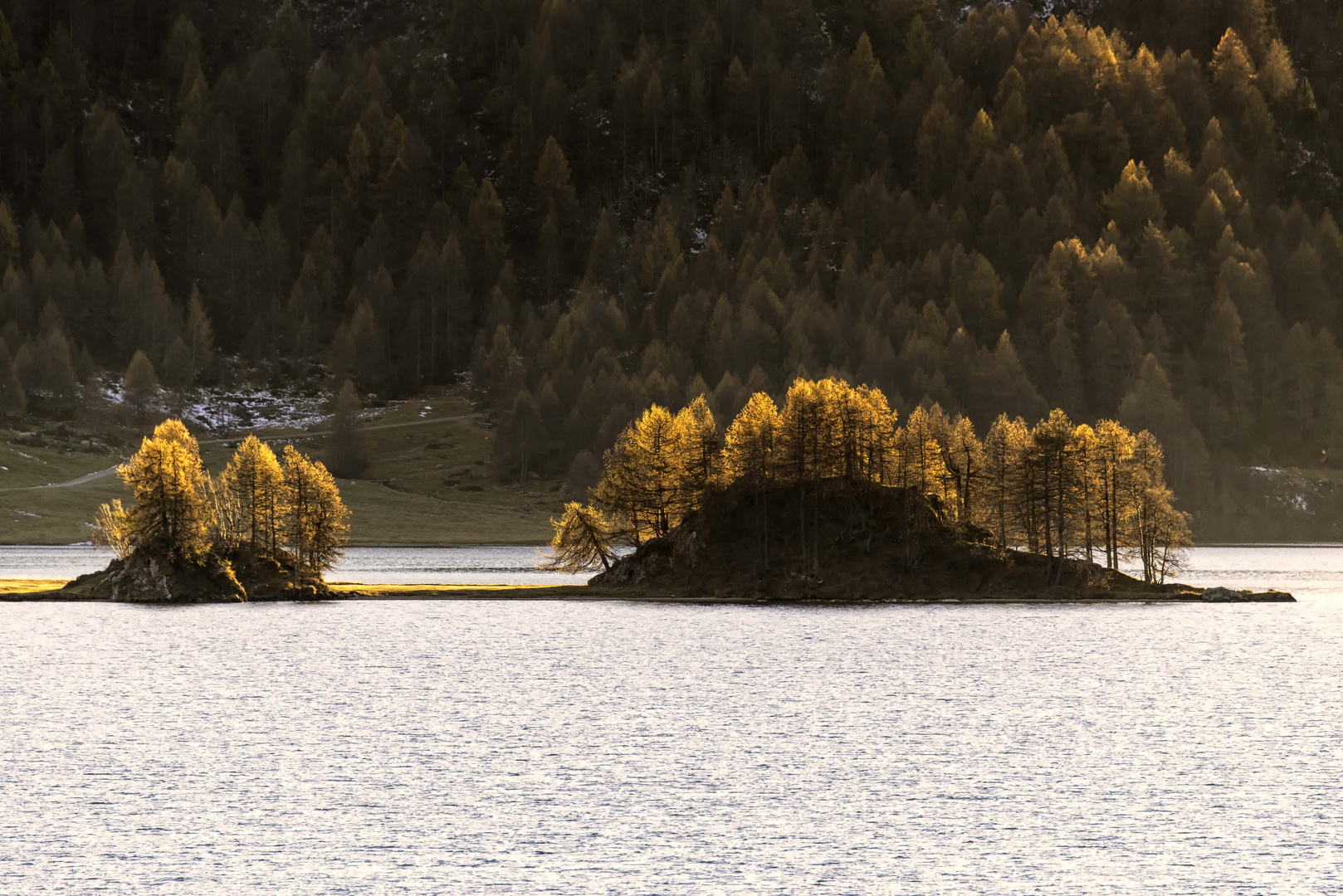 Inseln im Silser See