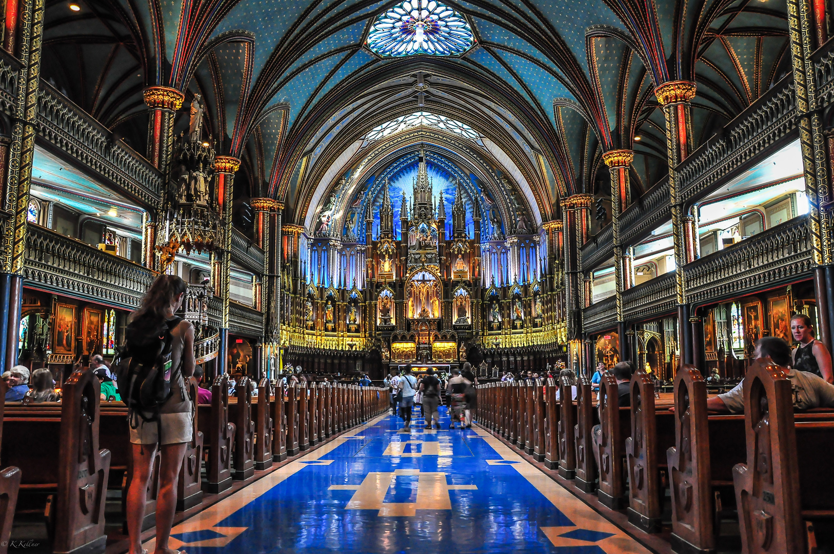 Inside a church