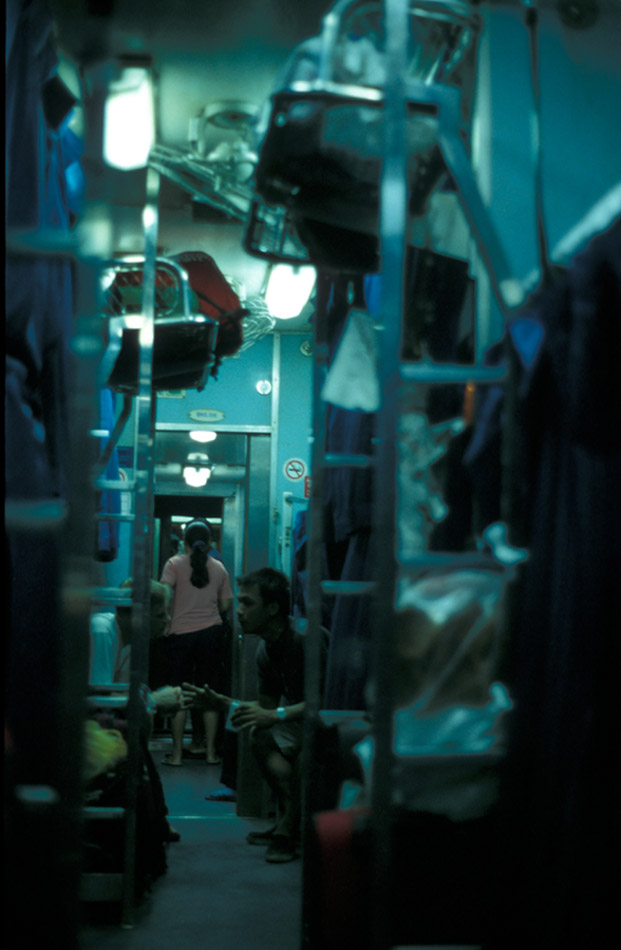 Inside a night-train to Krabi