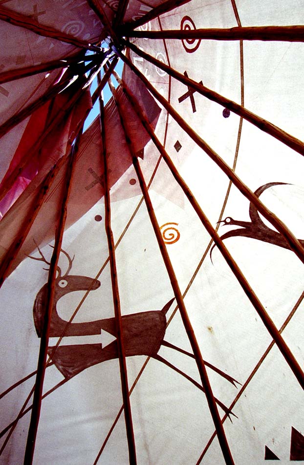 Inside a Tipi