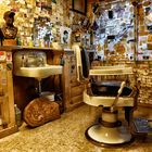 inside at Angel Delgadillos barbershop