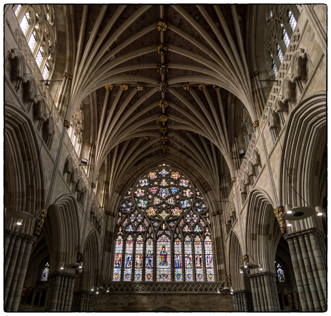 Inside Exeter Cathedral