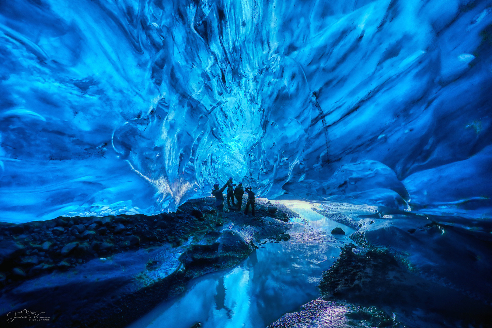 inside ice cave