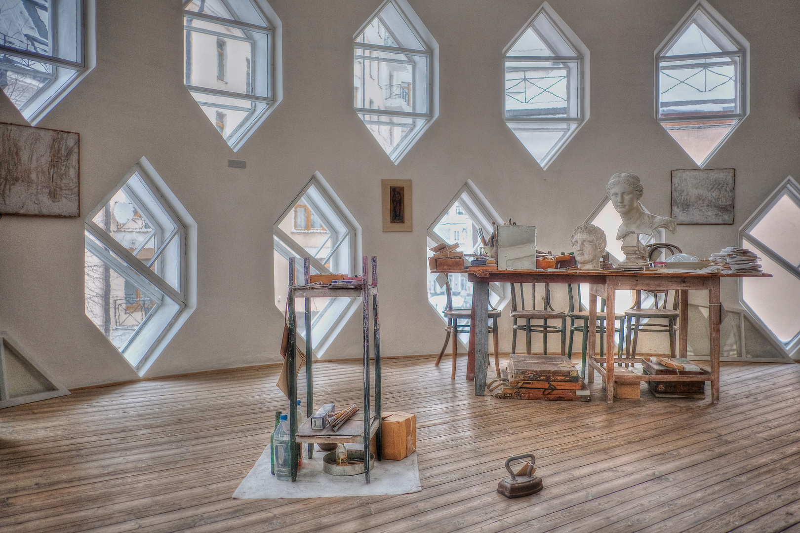 Inside Melnikov house, Moscow