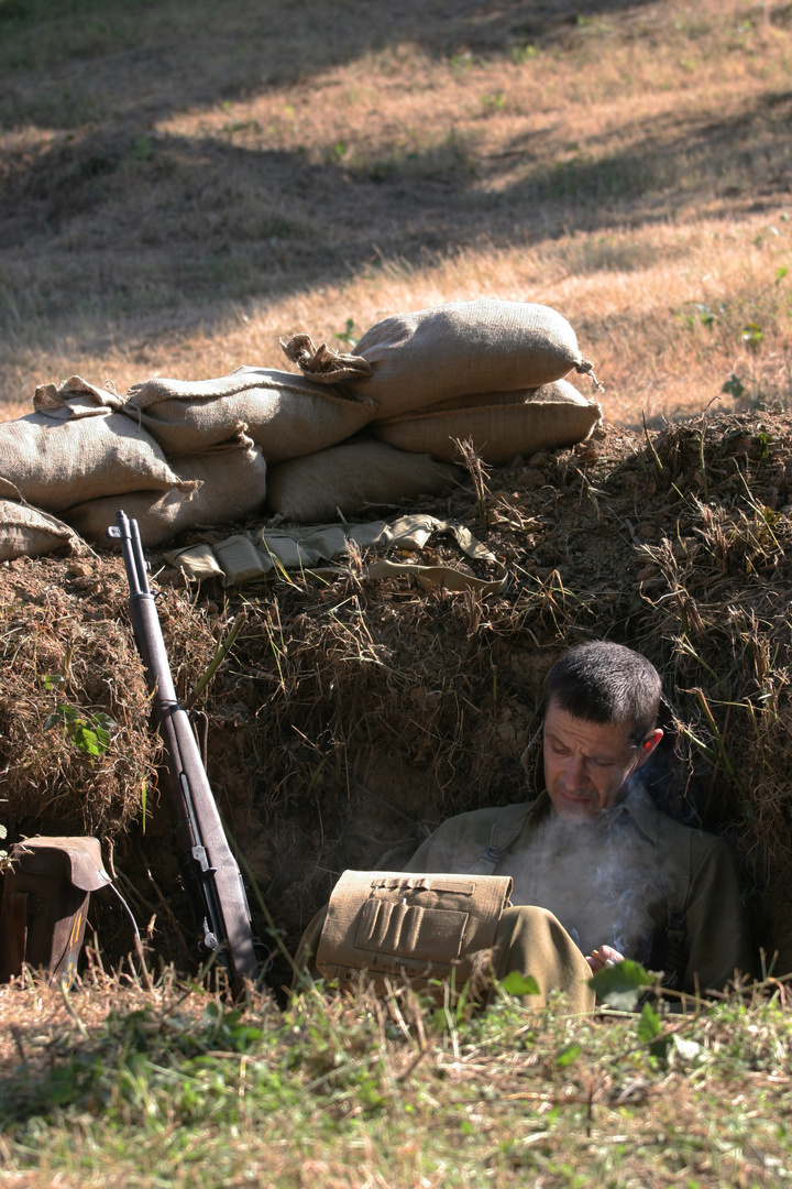 Inside the bunker