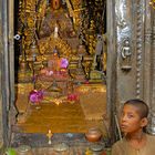 Inside the Golden Temple in Patan