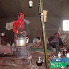 Inside the nomads tent