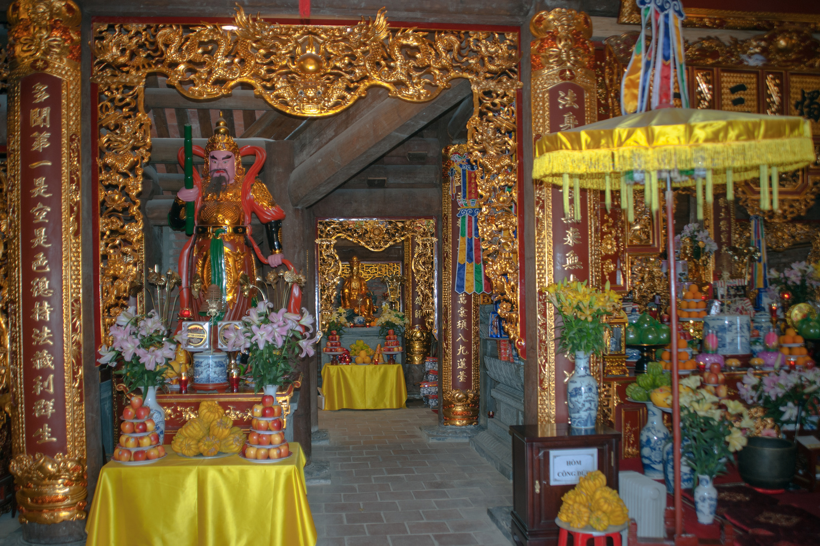 Inside the temple on Fansipan top station