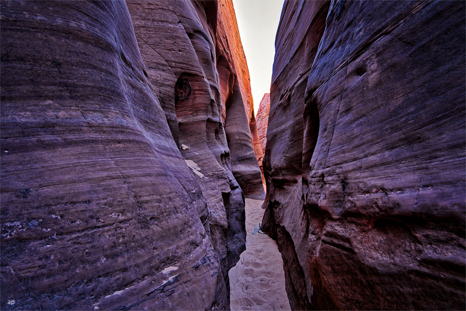 Inside Zebra Slot Canyon