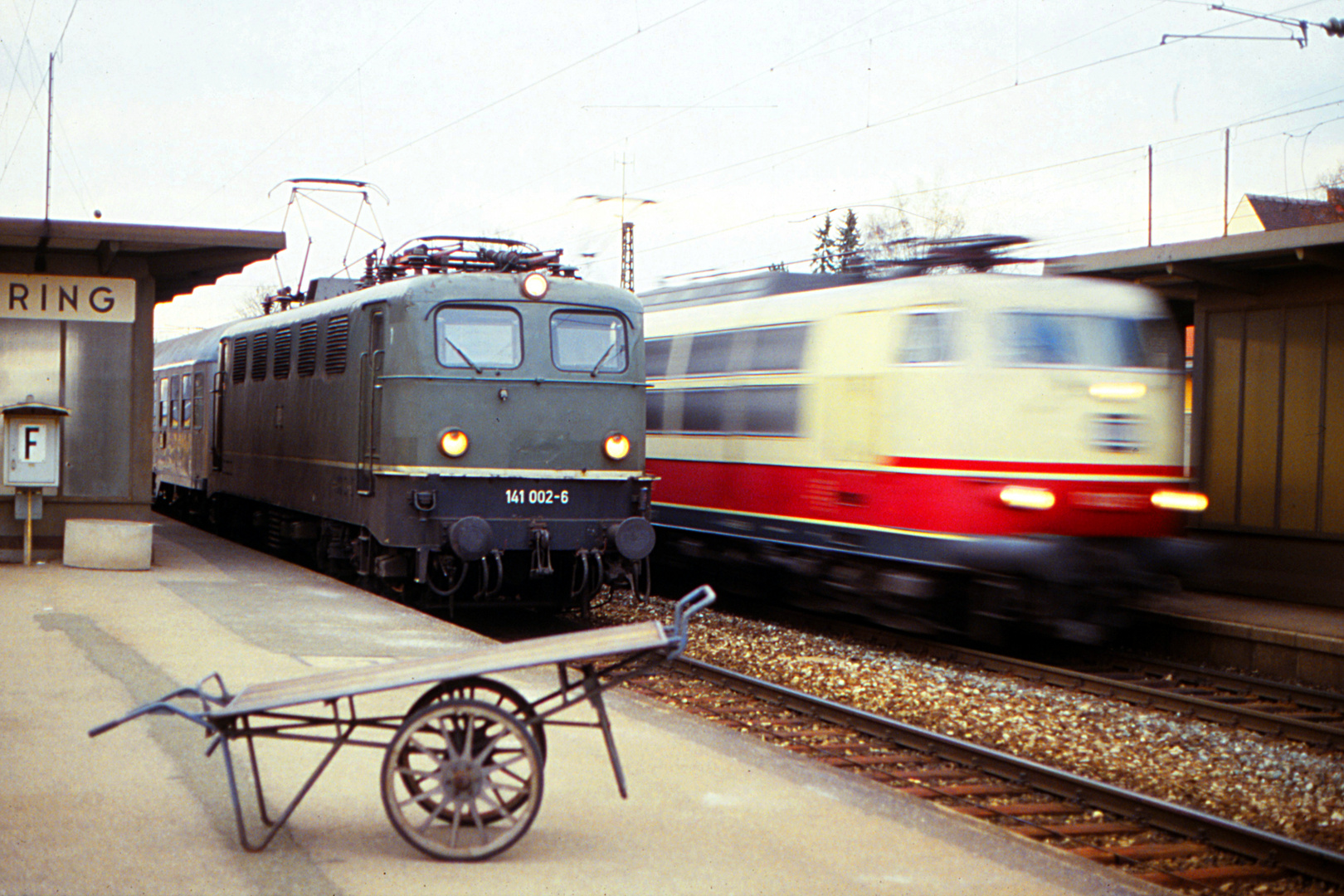 Intercity Überholung in Mering 1987