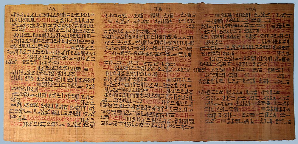 Interessant anzuschauen ist der Papyrus Ebers…