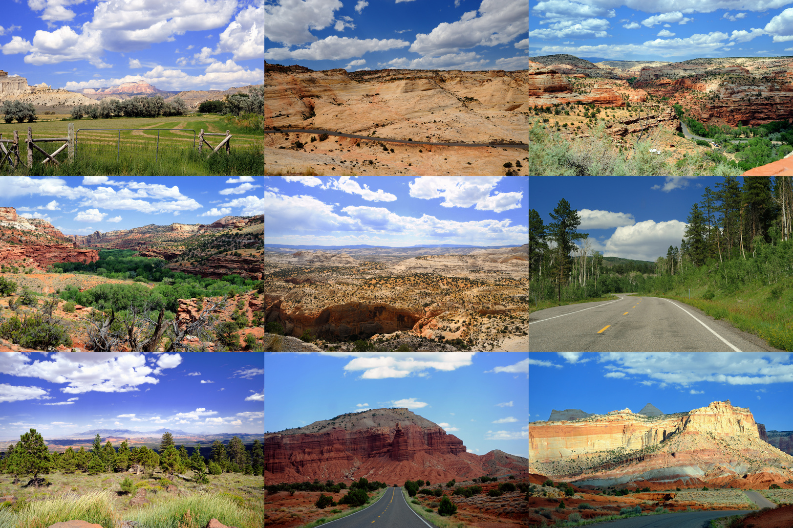 Interessante Fahrt von Bryce Canyon NP nach Moab