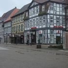 Interessante Häuserfassade in der Rattenfängerstadt Hameln