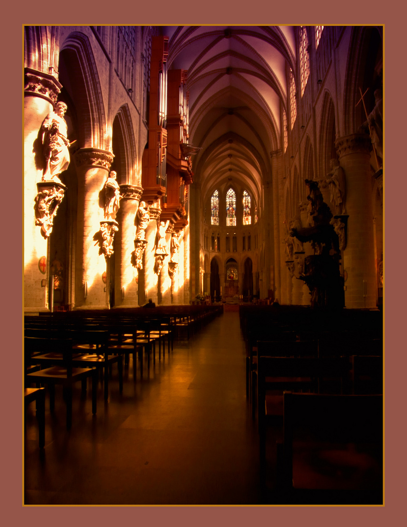 Intérieur de la cathédrale de Bruxelles