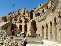 INTERIEUR DU COLISEE D' EL JEM ( TUNISIE )