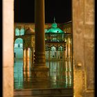 Intérieur nuit de la mosquée des Omeyyades, Damas