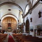 Interior del Santuario de La Virgen de La Barca en Muxía en El Camino de Santiago.