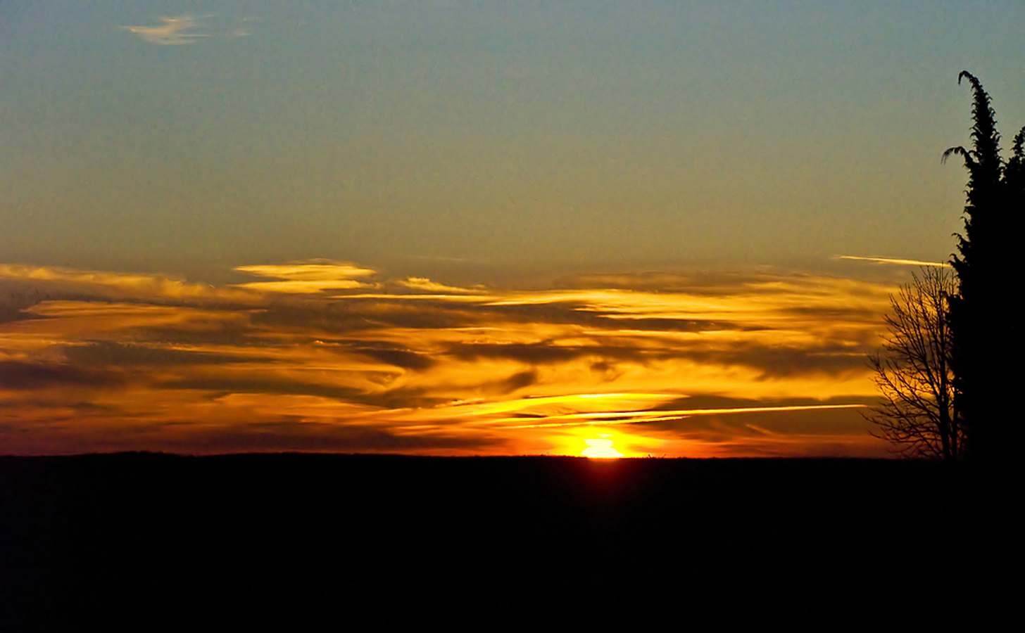 Intermède dans le Sud-Ouest 11  --  Coucher de soleil près de chez moi