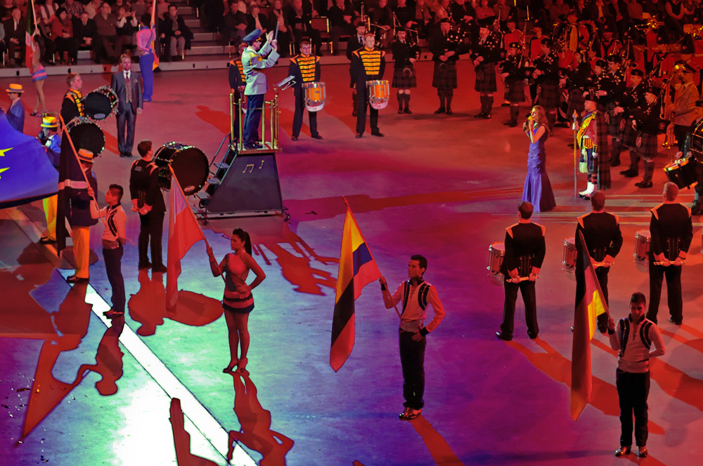 Internationale Militärmusikparade mit der Panflötistin Petruta Köpper