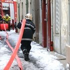 intervention des pompiers dans la neige