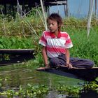 Intha boy in a floating garden