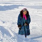 Inuitfrau in der kanadischen Arktis