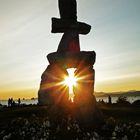 Inukshuk at English Bay in Vancouver