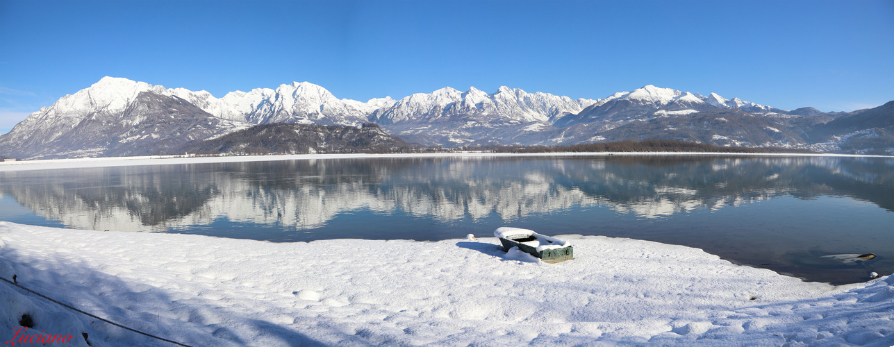 inverno al lago di Santa Croce