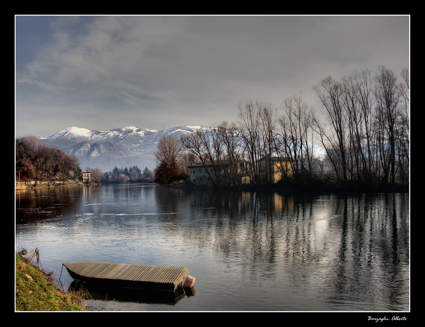 inverno sul fiume Adda