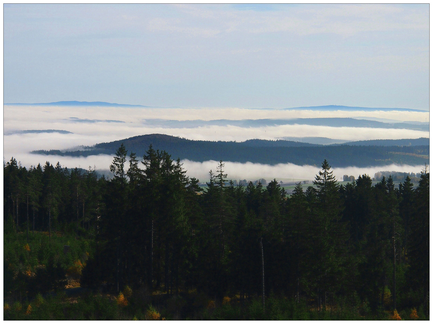 Inversionsnebel im Fichtelgebirge