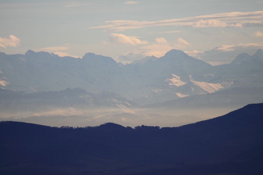 Inversionswetterlage auf dem Hochblauen 1165 m (Schwarzwald)