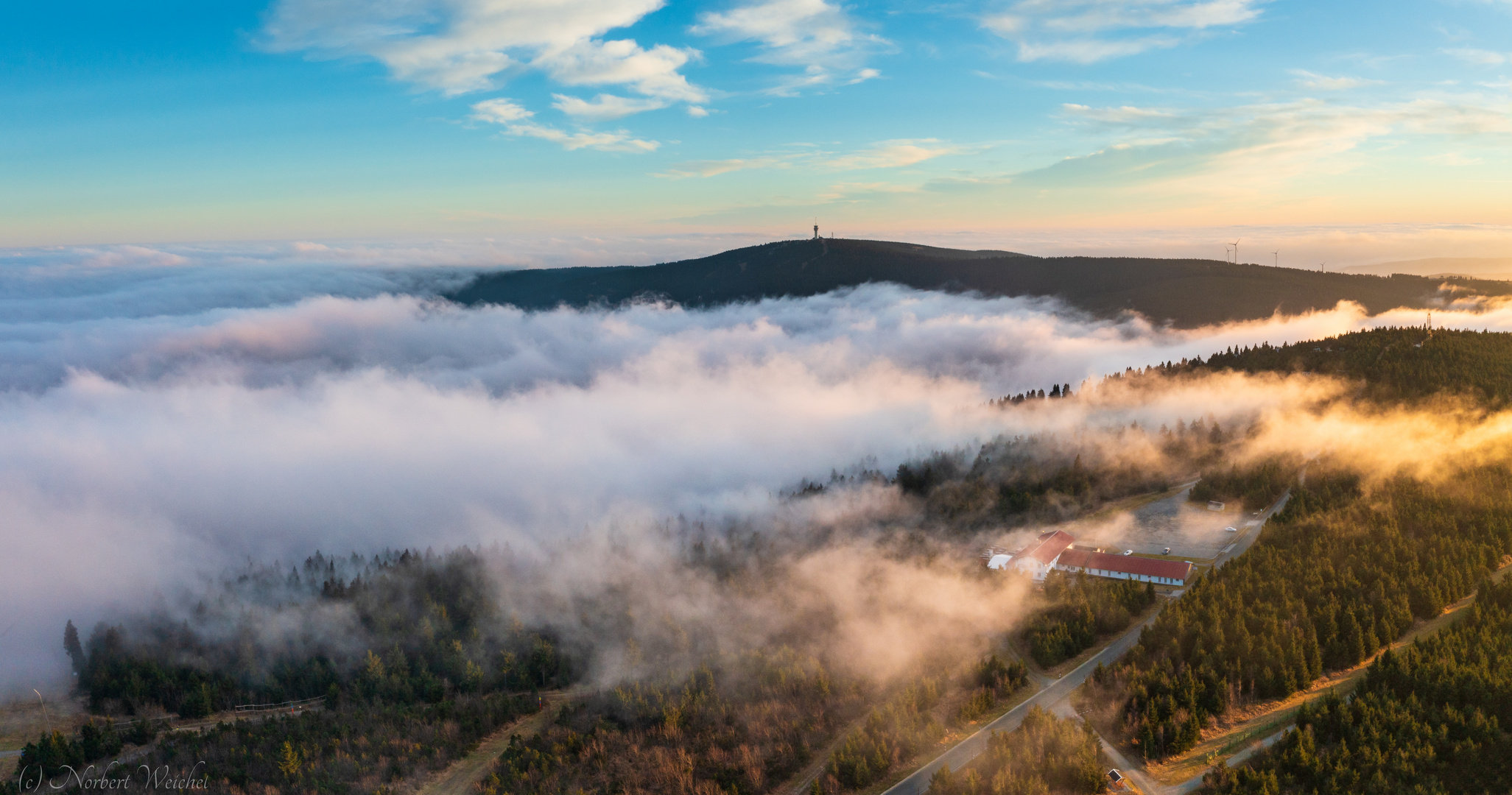 Inversionswetterlage im Erzgebirge