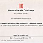 Invitació Premis Comunicació Local 2004