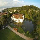 Inzlinger Wasserschloss aus der Luft fotografiert