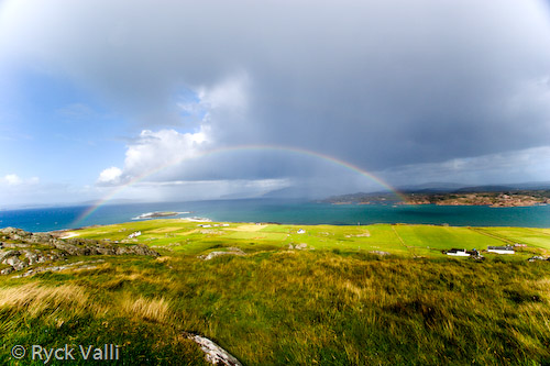 Iona: rainbow bridge over blessed waters