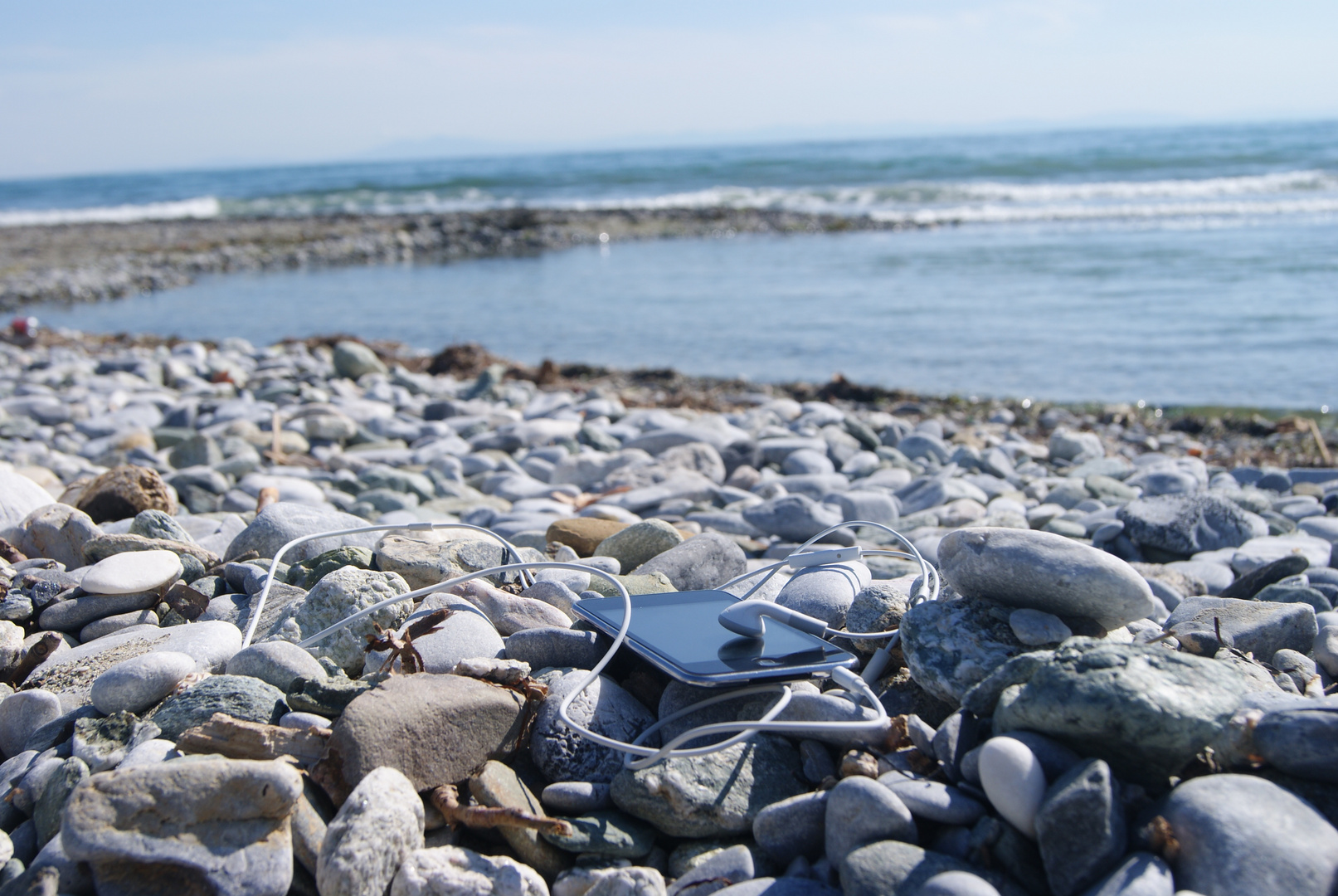 iPod am Meer.