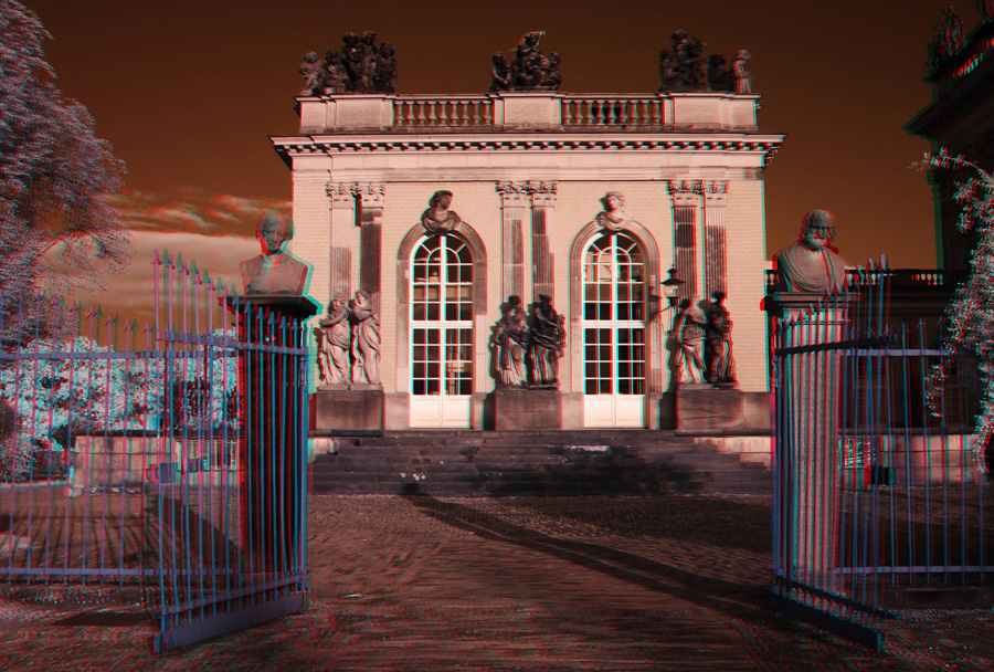 IR-3D Eingang zum Park Sanssouci