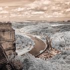 IR Blick auf die Elbe von der Festung Königstein 