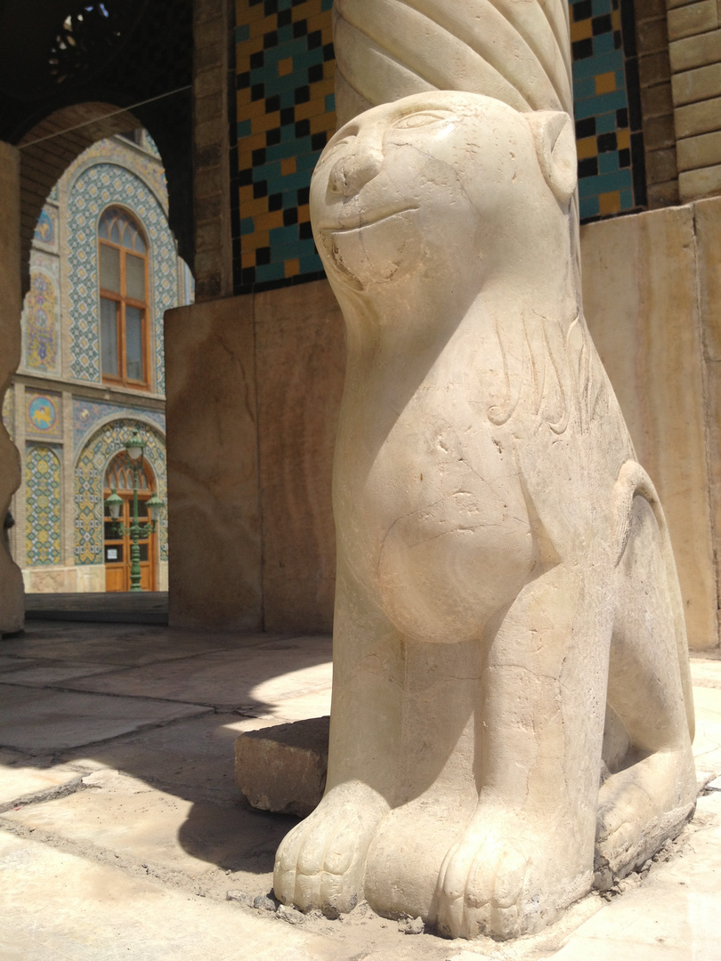 Iranian lion on Golestan palace .Tehran