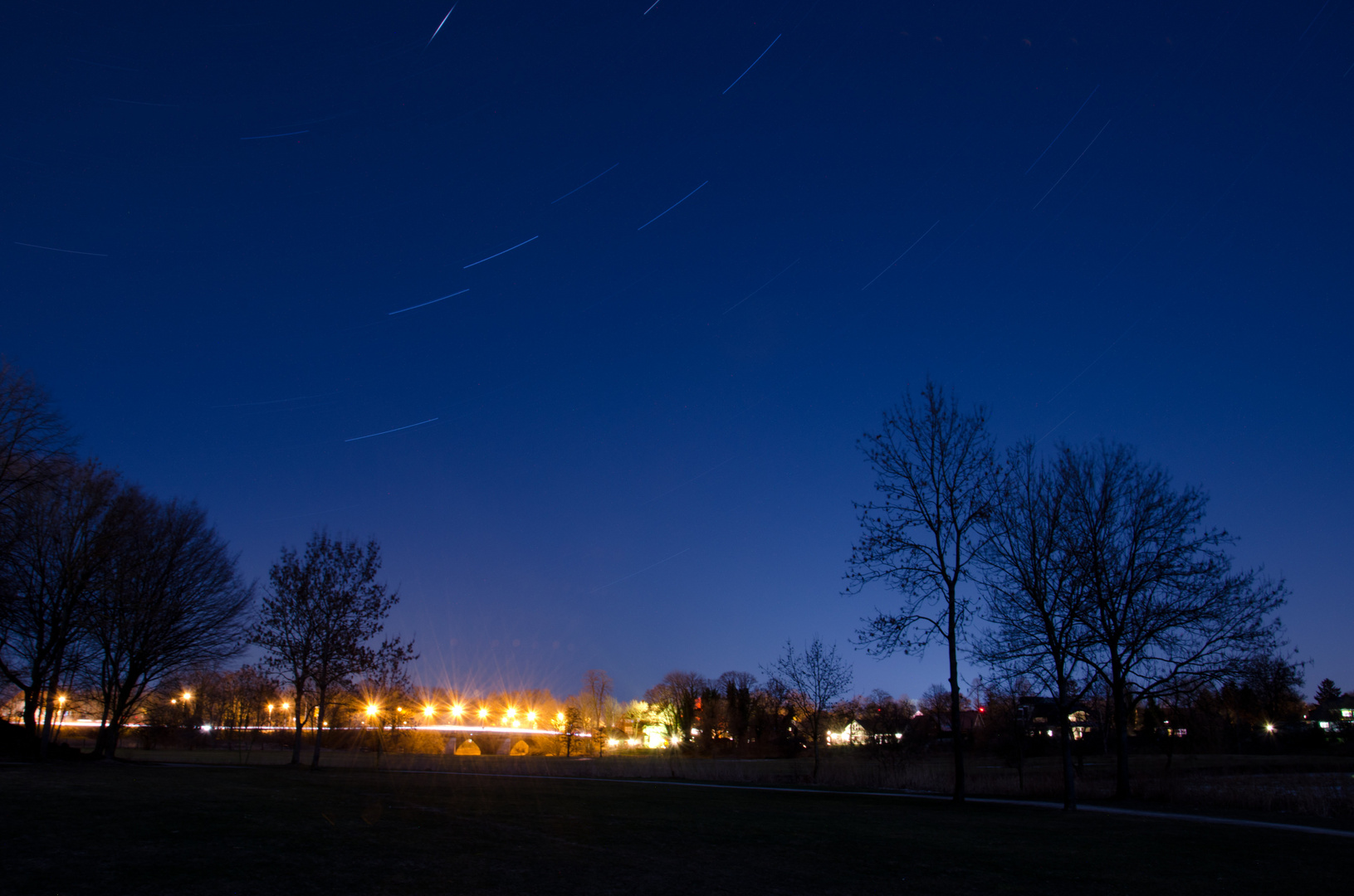 Iridium-Flare im Schlossgarten