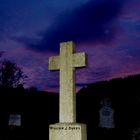 Irish cemetery at dusk