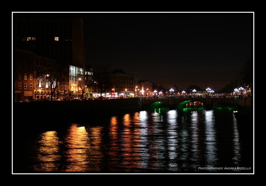 Irish flag in the Liffey